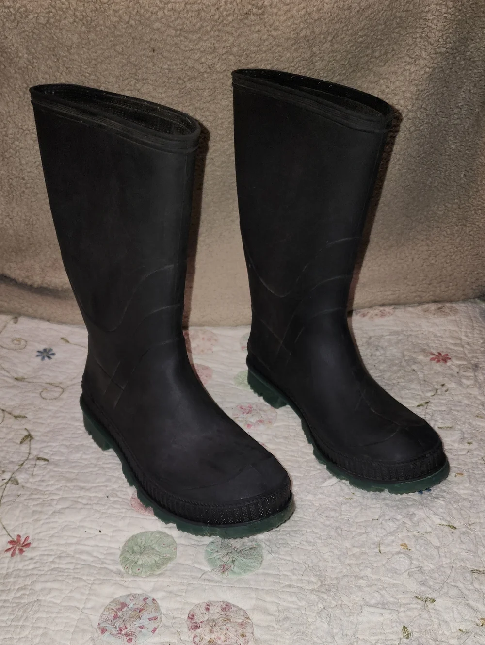 Kids's Black Tall Waterproof Rain Boots